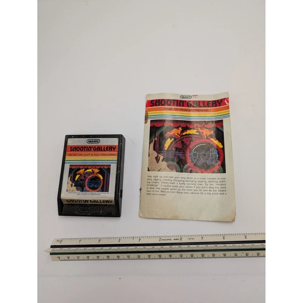 Imagic Shootin' Gallery Atari 2600 Sears Video System Cartridge with Manual 1983